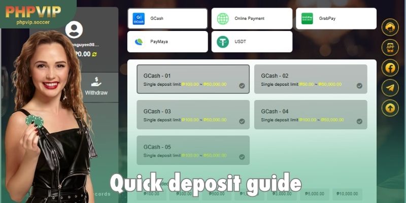 Simple and quick deposit instructions for new players